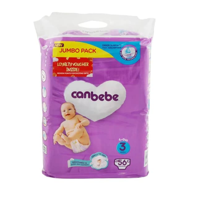 Canbebe Jumbo Pack Diapers #3 56pcs