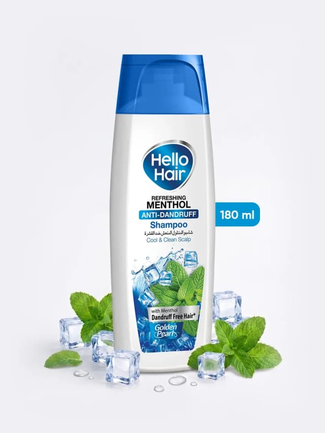 Hello Hair Refreshing Menthol Anti Dandruff Shampoo 180ml