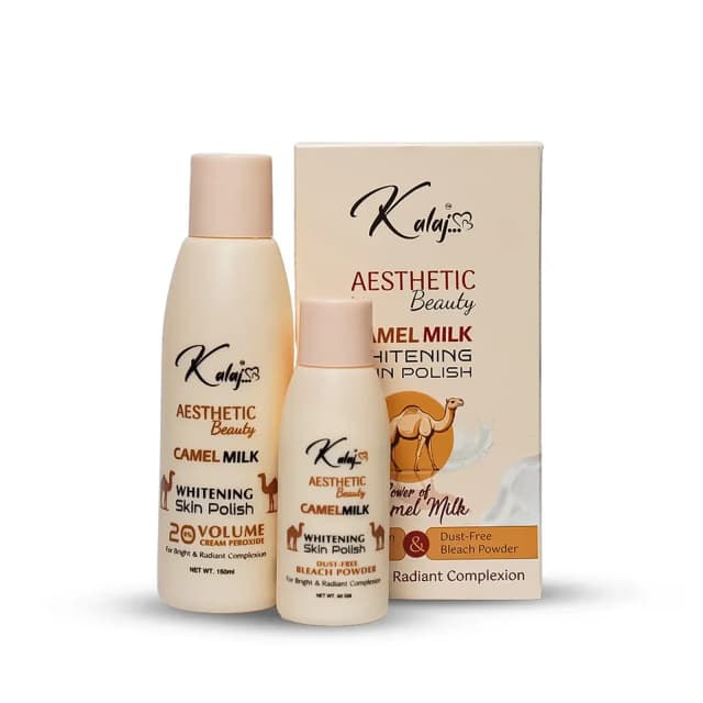 Kalaj Aesthetic Beauty Camel Milk Whitening Skin Polish Set 2 In 1