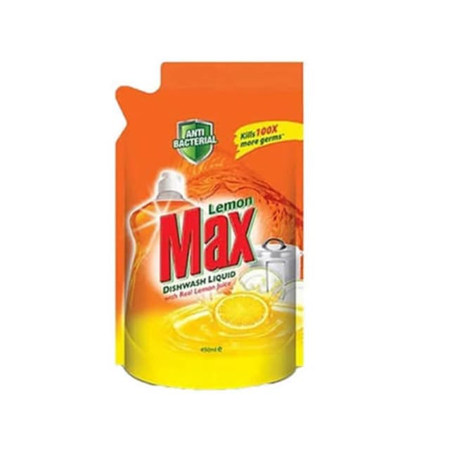 Lemon Max Dish Wash Liquid Anti Bacterial 450ml
