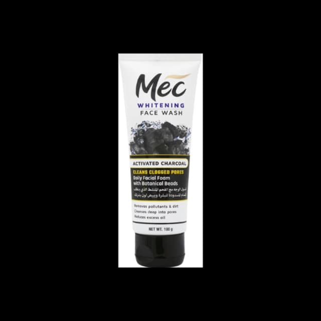 Mec Brightening Face Wash Activated Charcoal Extract 100gm