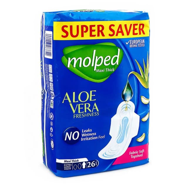 Molped Maxi Thick Aloe Vera Freshness 26 pads