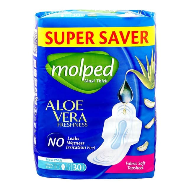 Molped Maxi Thick Aloe Vera Freshness Pads 30 Pads