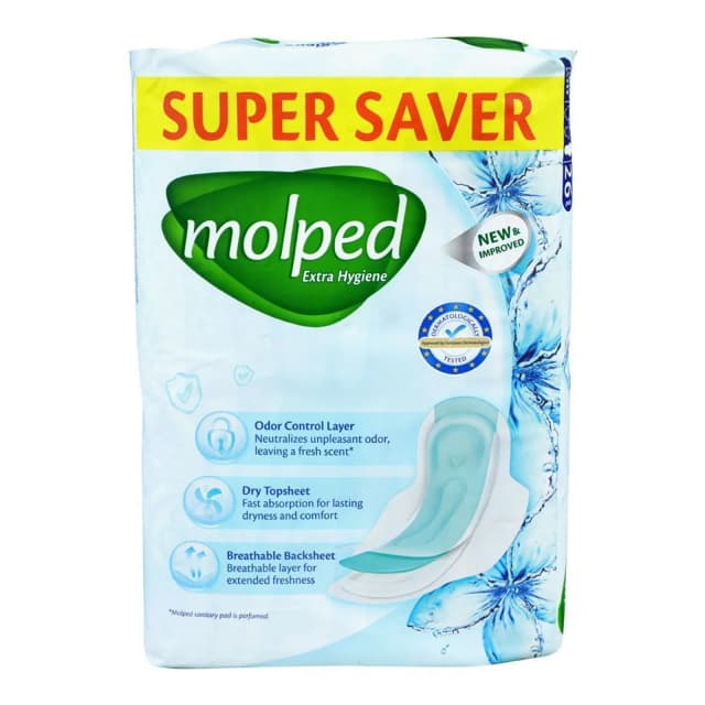 Molped Maxi Thick Hygiene Shield Long Pads 26 Pads