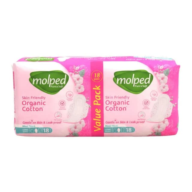 Molped Pure & Soft Organic Cotton 18 pads