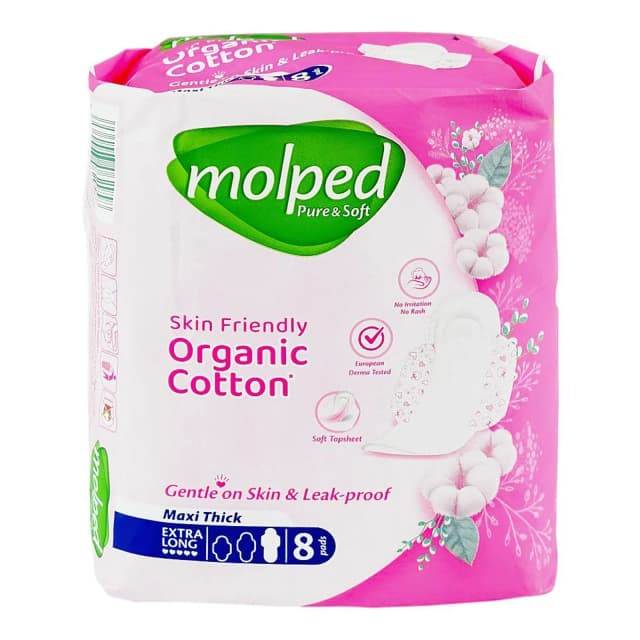 Molped Pure & Soft Organic Cotton 8 pads