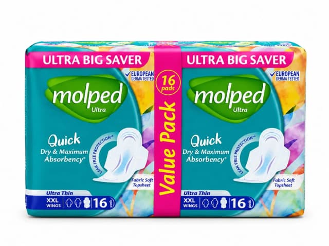 Molped Ultra Quick Dry & Maximum Absorbency 16 pads