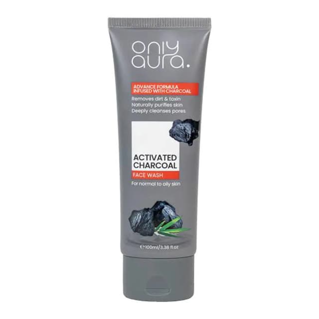Only Aura Activated Charcoal Face Wash For Normal To Oily Skin 100ml