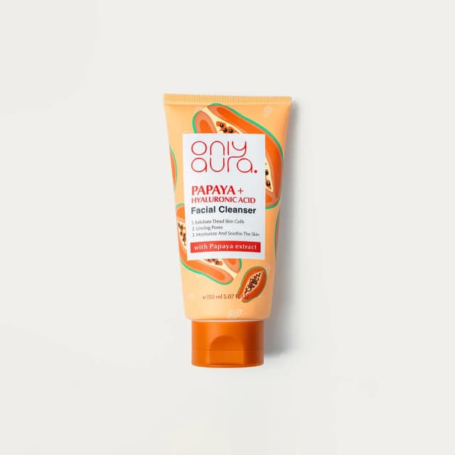 Only Aura Papaya + Hyaluronic Acid Facial Cleanser 150ml