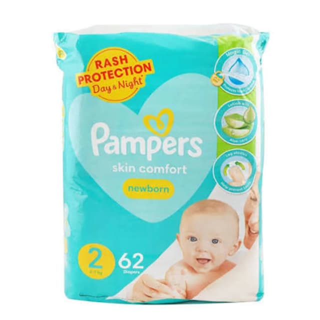 Pampers Skin Comfort New Born No.2 62pcs