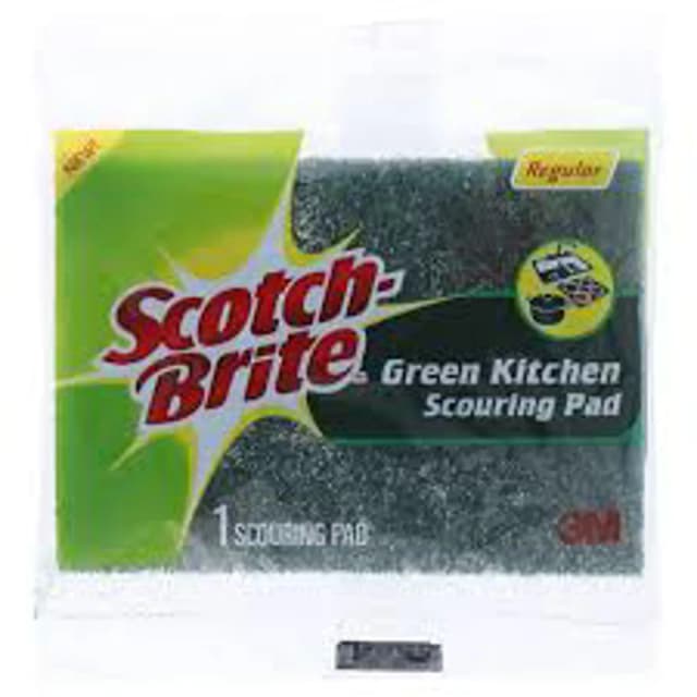Scotch Brite Green Kitchen Scourer With Sponge 1pcs