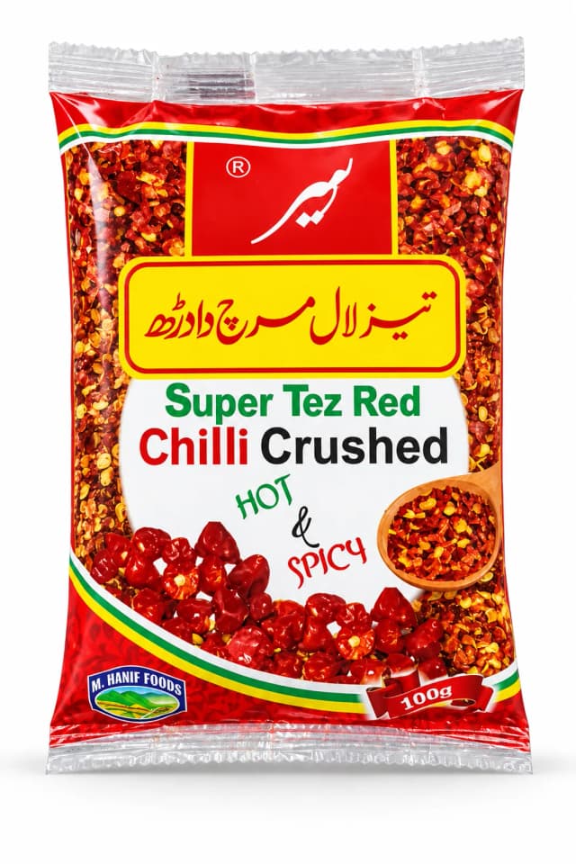 Super Tez Red Chilli Crushed 100Gm