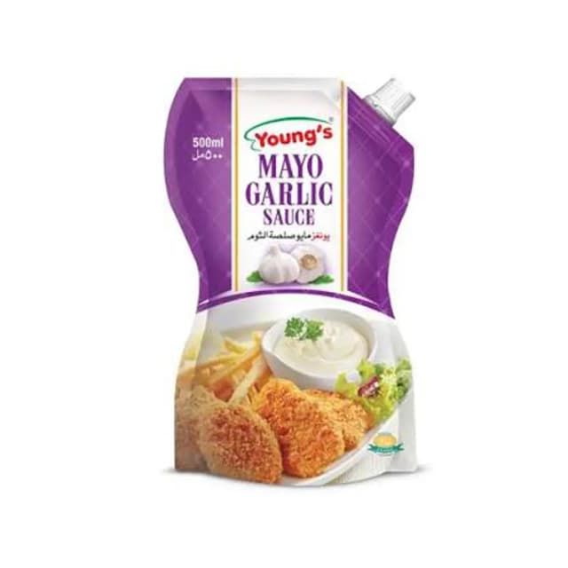 Youngs Mayo Garlic Sauce 500Ml