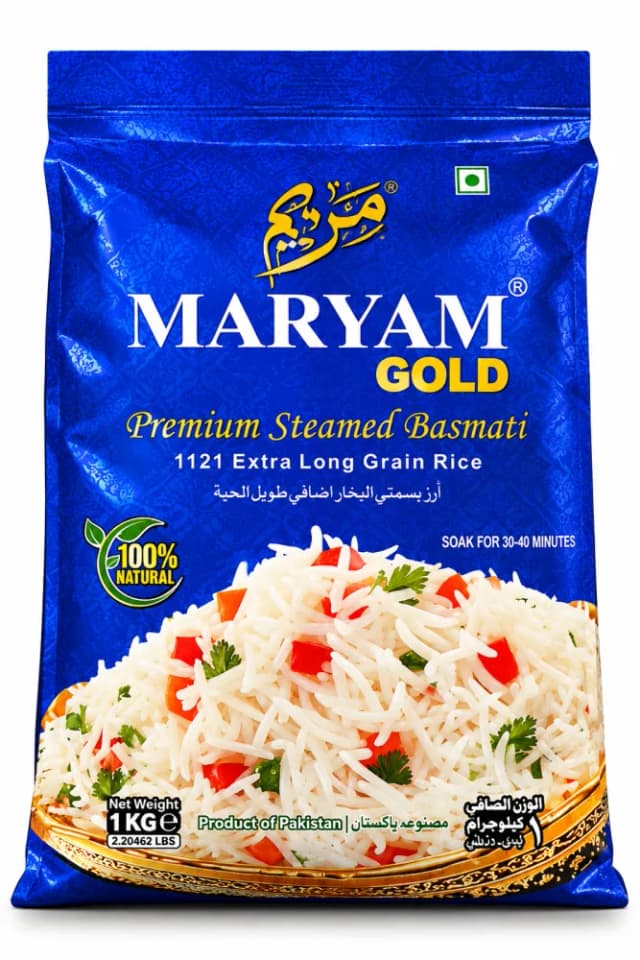 Maryam Gold Premium Steamed Basmati Rice 1Kg