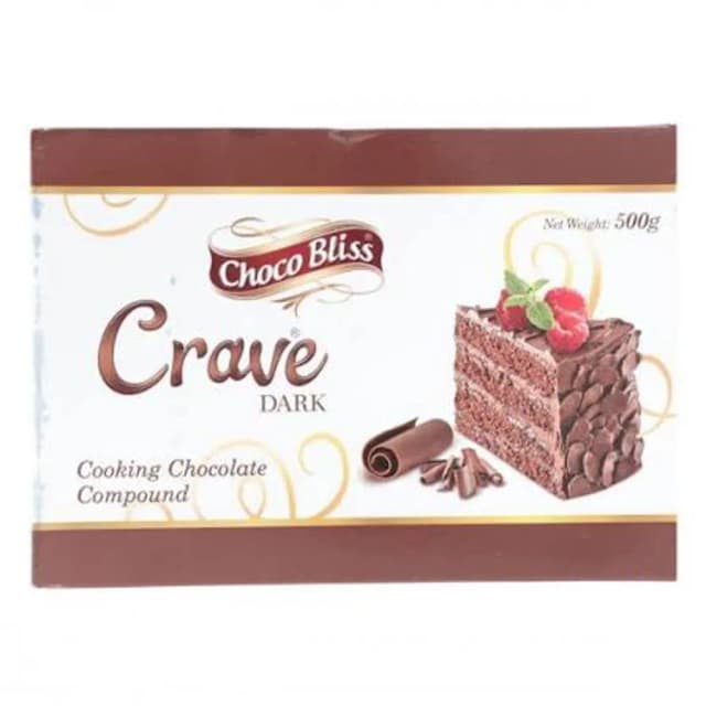 Crave Choco Bliss Dark Chocolate Compound 500gm