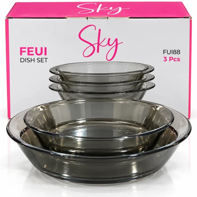 Sky Ovit Dish Smokey Grey 3Pcs Set OVT78