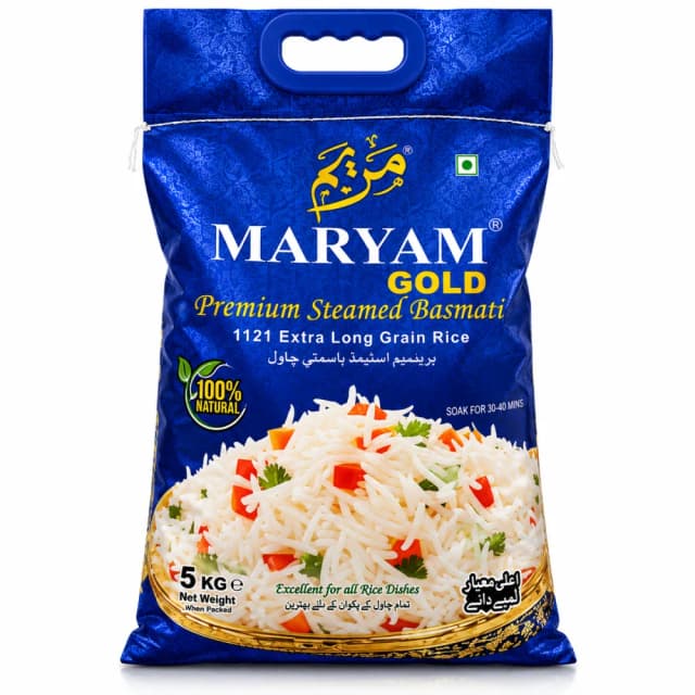 Maryam Gold Premium Steamed Basmati Rice 5Kg